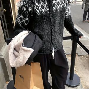 TEMU ANDREILEE 남성용 한국 스타일 겨울 오버사이즈 한복 재킷 - 체크 칼라 & 풀 지퍼 프론트 코트, 루즈핏 긴팔 한국 패션 아우터웨어, 가을/겨울 캐주얼 & 포멀 이벤트용 (손세탁 가능)