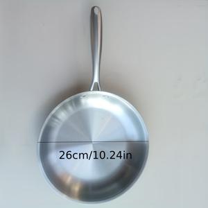 TEMU 1개 헤비 듀티 스테인리스 스틸 논스틱 프라이팬 - 인덕션 및 스토브에 적합, 균일한 열 분배, 식기세척기 사용 가능, 304 스테인리스 스틸, 모든 기기와 호환, 실내/실외 사용 - 스크래치 방지, 간편한 세척 표면, 고데기 요리에 적합, 스크래치 방지 후라이팬, 간편 세척 후라이팬, 인덕션 프라이팬, 스테인레스 후라이팬, 스토브 프라이팬