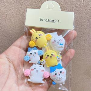 TEMU 치이카와 귀여운 치비 애니메이션 냉장고 - 레진 토끼 & 강아지 캐릭터, 냉장고, 컵, 카드 홀더용 강력한 DIY 장식, 카와이 수집 피규어 (호환 가능)