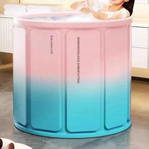 TEMU 70cm 대형 무조립 접이식 반신욕조 - 이동식 보온 간이 욕조 + 야외 캠핑/사우나