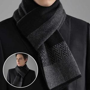 TEMU 겨울 남자 패션 격자 목도리 두꺼운 예쁜 양면목도리