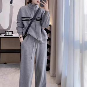 TEMU 자이언트 슬리밍 슈트 겨울 신년 감소 패션 스웨터 여성 캐주얼 팬츠 투피스 세트