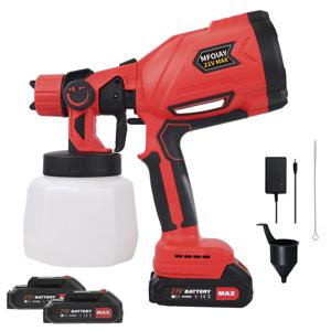 TEMU [국내발송] MFOIAY페인트킹 무선자동도장기 페인트스프레이 무선건 에어도장기, 1세트 2개 배터리