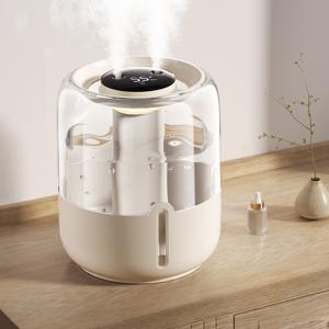 TEMU HOOYS 가습기 사무실 책상 가정용 침실 거실 무음 충전 휴대용 더블 스프레이 4.5 L 대용량