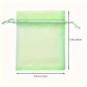 TEMU 100개 녹색 과일 커버 메쉬 백, 끈이 달린 과일 보호 그물 백, 과일 나무, 망고, 토마토, 채소, 해충 새 다람쥐로부터 식물을 보호하는 정원 메쉬 장벽, 크리스마스, 할로윈, 데이, 생일 선물