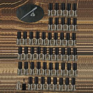 TEMU 5개|10개|20개|30개|50개 팩, 5ml 원통형 리필 가능한 네일 폴리쉬 빈 병, 터치업 및 접착제용, 휴대용 미니 투명 유리 혼합 병과 빨대 깔때기|매니큐어