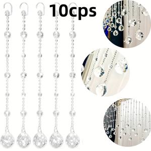 TEMU 반짝이는 비즈 가랜드 - 할로윈 & 크리스마스 장식용 10개 세트, 파티 배경 룸 디바이더