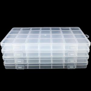 TEMU 2개/4개 투명 플라스틱 비즈 정리함 (고정 칸막이 포함) - 헤비 듀티 투명 보관 용기 (라벨이 붙은 칸막이 포함), 공간 절약형 디자인 (주얼리용)