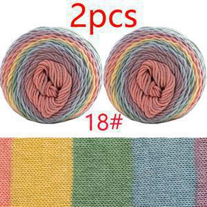 TEMU 2pcs 그라데이션 케이크 볼 양모 - 초보자용 부드러운 파스텔 오므레 컬러, 크로셰 스카프, 담요, 베개 등에 이상적, 크로셰 액세서리, 재미있는 디자인, 부드러운 질감