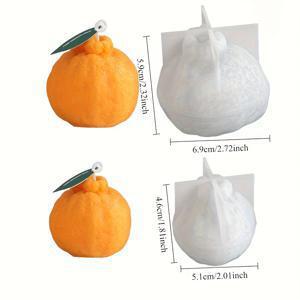 TEMU 2pcs 듀얼 사이즈 우글리 과일 실리콘 모울 세트 - 재사용 가능, 쉬운 릴리스, DIY 공예, 가정 장식, 휴일 선물에 적합한 현실적인 세부 정보 | 성인 및 초보자용 촛불 만들기 키트, 공예 필수품 | 장식용 모울 | 재사용 가능한 실리콘