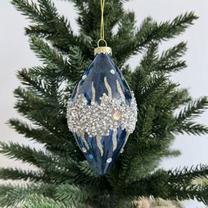 TEMU 5.25인치 유리 크리스마스 장식품, 클래식한 타원형 휴일 나무 장식품, 크리스마스, 할로윈, 부활절, 새해 파티용 장식품 - 전기 없음, 휴일 액세서리 | 우아한 장식 디자인 | 내구성 있는 유리, 크리스마스 장식품