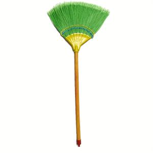 TEMU 초대형 헤비듀티 야외용 빗자루 - 8줄 리플 솔, 내구성 있는 나무 손잡이로 잎사귀와 먼지를 효율적으로 쓸어내기 - 가정, 정원 및 상업용에 완벽