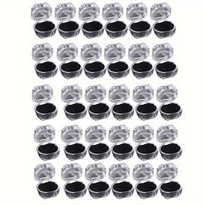 TEMU 30개 투명 플라스틱 보석함 - 디자인 반지 및 귀걸이 정리함, 부드러운 폼 패딩 포함, 팔각형 선물 상자, 발렌타인데이, 프로포즈, 결혼식 & 기념일용, 우아한 디스플레이 케이스, 안전 보호 박스, 스타일리시 액세서리 홀더, 신부 액세서리, 고급 주얼리 박스