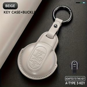 TEMU 미니 쿠퍼 S 컨트리맨 No.1 JCW 클럽맨 F56 F55 F54 F57 F60 PU 가죽 키홀더 자동차 리모컨 케이스 보호 커버