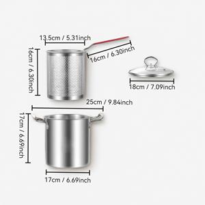 TEMU 내구성 강한 스테인리스 스틸 딥 프라이어 냄비 - 바스켓 포함, 밀폐 뚜껑 디자인, 튀김용, 감자튀김·치킨·생선 요리 가능, 식기세척기 사용 가능, 인덕션 호환, 쉬운 세척, 가정/레스토랑/휴가철 필수품, 실내 조리용, 매끈한 마감, 기능적 주방 도구