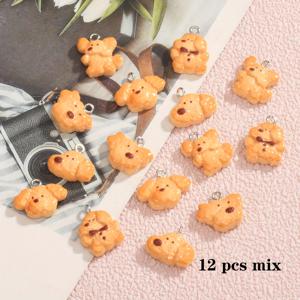 TEMU 12개 귀여운 미니어처 강아지 수지 액세서리 - 다양한 색상과 디자인으로 DIY 귀걸이, 목걸이, 열쇠고리 제작에 적합 - 완벽한 공예 액세서리 및 장식품, 보석 제작용 액세서리