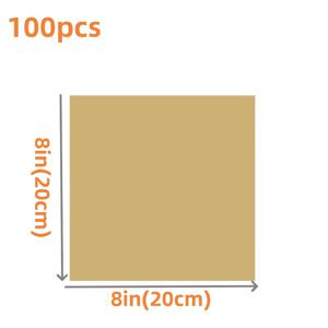 TEMU 100개 미표백 스퀘어 에어프라이어 라이너 - 일회용 논스틱 양지, 내열 및 내유 베이킹 시트, 모든 에어프라이어 모델에 완벽, 감자튀김, 치킨 및 일상 요리 쉬운 청소
