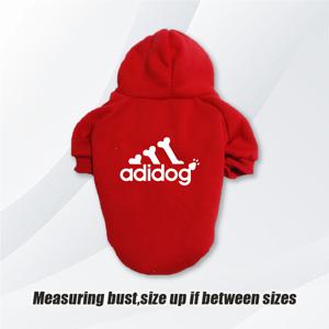 TEMU S-2XL 부드럽고 따뜻한 강아지 후드티, 발바닥 프린트 & 뼈 패턴, 조절 가능한 후드 & 가슴 로고 슬롯 - 소/중형 강아지용 겨울 재킷 (S-XXL), 핑크/레드/그레이/블랙/블루 코지 풀오버 스웨트셔츠 - 내구성 있는 폴리에스터 애완동물 의류