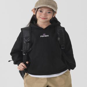 [피아네르] kids_플래그 자수 오버핏 후드티 (블랙)