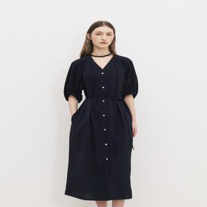 [모한] TFR SHIRRED PUFF DRESS_2COLORS