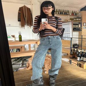 [비플랫 베네통] 데님 스트레이트 팬츠 인디고