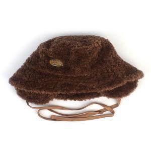 [유니버셜 케미스트리] Baby Fur Brown Earflap Bucket Hat