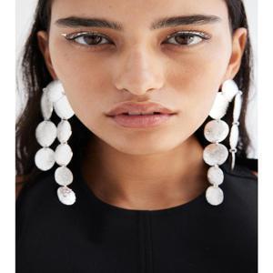 [에이치엔엠] 메탈 디스크 펜던트 이어링 실버 컬러 1263679001