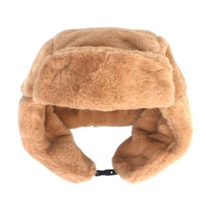 [유니버셜 케미스트리] Soft Fur Brown Aviator Hat
