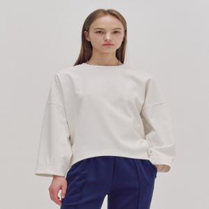 [카이브] 로고자수 라운드 맨투맨_크림, 네이비