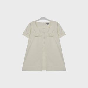 [더밀루이] 오브제 블라우스 (아이보리)