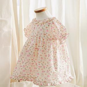 [아림클로젯] 아기토끼 - 프릴 반팔 유아 여름 드레스