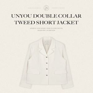 [가을아우터????/로맨틱무드/포인트템][+S,M,L사이즈][Made]언유 더블카라 트위드 숏 자켓 - 3 color