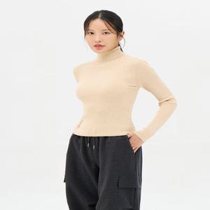 여성 소프트 립 터틀넥 스웨터_MSE4EU2901