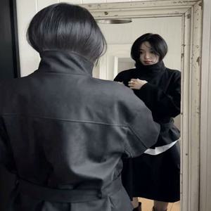 [단독특가] ONLYSLOW. 하이넥 and 하프 스웨이드 트렌치코트 - 2 color (무료배송)