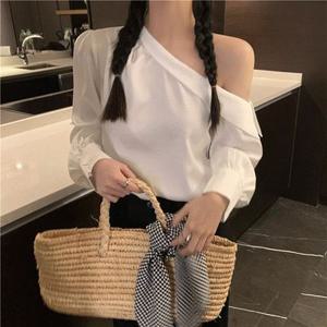 [당일출고] 신파울 루즈핏 오프숄더 블라우스 봄 화이트 핑크 르뚜앙