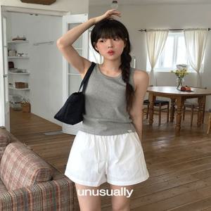 [부유방커버⛱️당일발송] 언유즈얼리 미니쉘 골지 라운드넥 나시 (5color) 이너나시/망고나시/레이어드나시