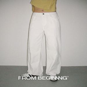 [1천장돌파][MADE]하이와이드 코튼팬츠 (2color) (바지 와이드팬츠 코튼팬츠 팬츠 화이트팬츠 면바지 흰바지 하이웨스트 세미와이드 가을)