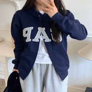 [????베스트상품]GAP 갭 로고 기모 후드집업 남녀공용