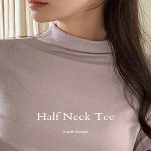 [울28%,텐셀66%][목짧아도ok❤️/1만장돌파][made] 에브리데이 프리미엄 울텐셀 도톰 하프넥 티 (가을/간절기/데일리/간절기티/폴라티/반목티/반폴라/목폴라/데일리룩/데이트룩/연말룩)