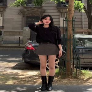 [벨트SET] 체커 뮤트 미니스커트팬츠 (치마바지) - 3 size