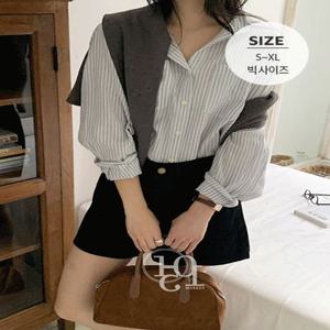 [????S~XL#30만장완판#후기인증]프라이드 줄무늬 오버핏 셔츠