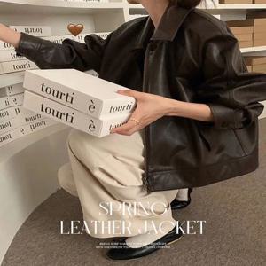 스텐다드핏 소프트 레더 자켓 - 2color