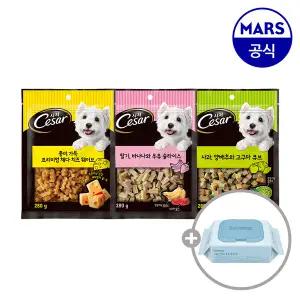 시저 프리미엄 간식 280gx2개 골라담기+베베숲물티슈1팩
