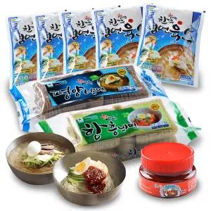 한우육수 평양물냉면10인분/쫄깃 탱탱 새콤달콤 함흥비빔냉면 10인분