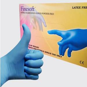 Finesoft  무분말 니트릴장갑 1팩100장 블루,화이트