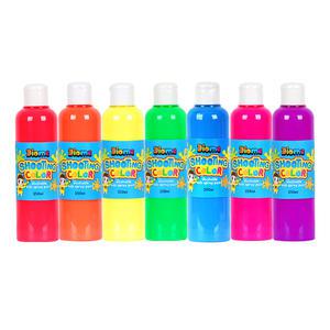 스프레이물감 슈팅 컬러 리필 250ml 7색 세트/키즈맘아트 형광 물감 놀이 핑거페인트 엄마표미술 홈스쿨