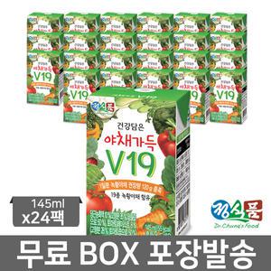 정식품 건강담은 야채가득 V19/145ml x24팩/야채즙 100%