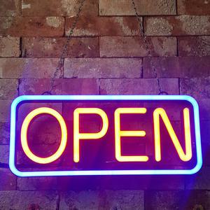 LED 오픈 네온 싸인 개업선물 매장 영업중 OPEN 까페 술집 업소 인테리어 조명 소품 간판