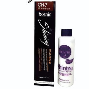 보스닉 샤이닝 헤어 칼라 크림 1제,2제 각 150ml/저자극/녹차/감초/포도씨유/본코스메틱
