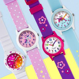 큐앤큐 카시오 초등학생 새학기 입학선물 교육 학습 10기압방수 크리스마스 선물 어린이시계